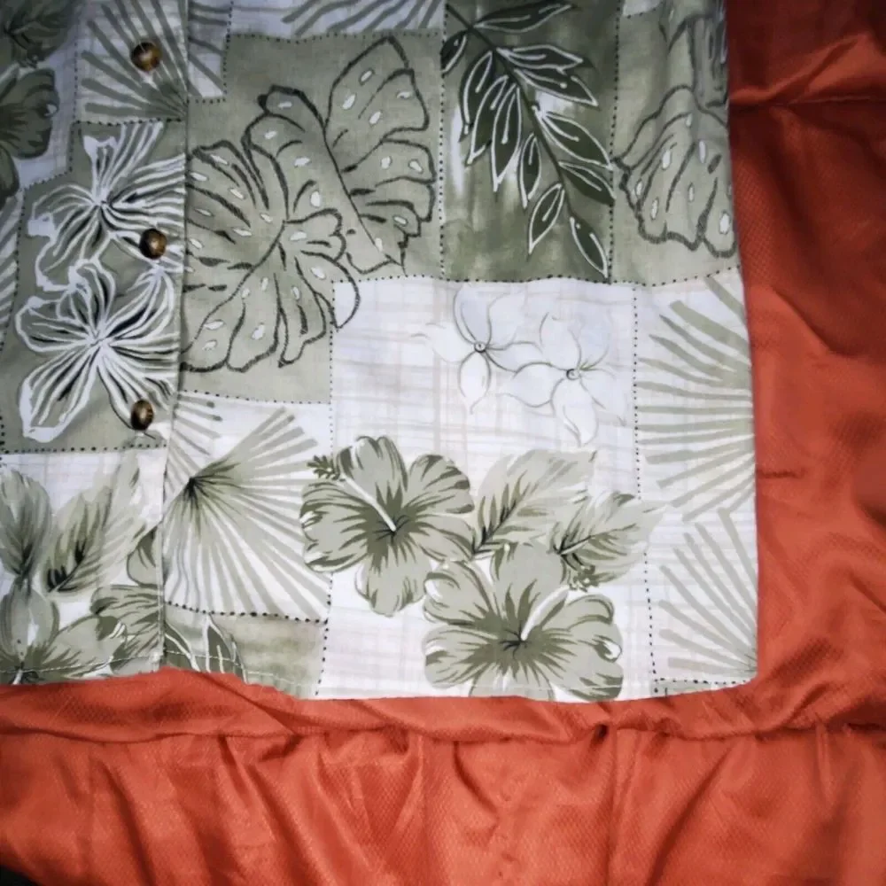 Vintage Tapestry Shirt Mens LARGE USA Hawaiian Tiki Aloha‎ Batik Camp Plus